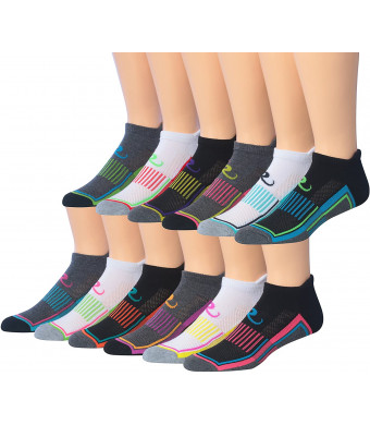 Ronnox Men's 12-Pairs Low Cut Running and Athletic Performance Tab Socks