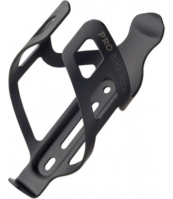 PRO BIKE TOOL Matte Black Bike Water Bottle Cage, Secure Retention System, No Lost Bottles, Lightweight and Strong Bicycle Bottle Holder, Quick and Easy to Mount, Great for Road and Mountain Bikes.