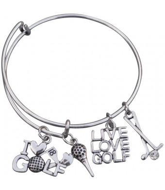 Infinity Collection Golf Bracelet, Golf Jewelry- Golf Bangle Bracelet for Golf Players