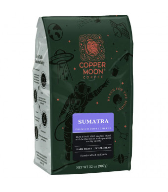 Copper Moon Sumatra Blend, Dark Roast Coffee, Whole Bean, 2 lb.