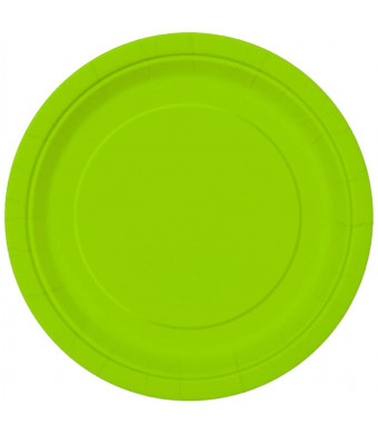 Unique party tableware Neon Green Dinner Plates, 16ct, 9"