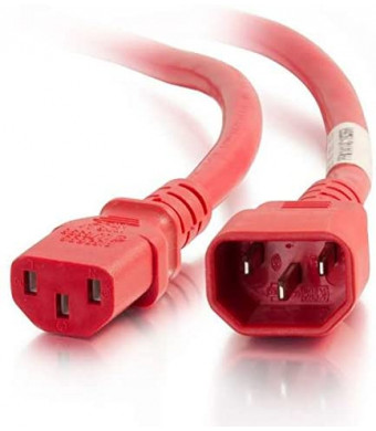 C2G/Cables to Go 17541 C13-C14 Power Extension 14awg 4ft Red