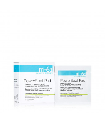 M-61 PowerSpot Pads- 10 Treatment- 1-minute, 1-step clarifying treatment pad with salicylic, tea tree and camphor
