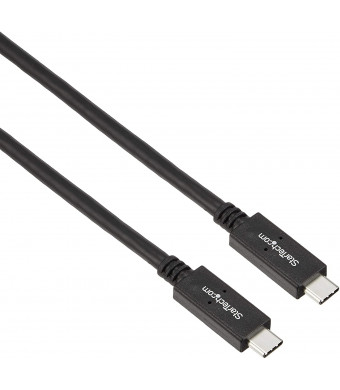 StarTech.com USB C Cable  3 ft / 1m  with Power Delivery (USB PD)  Power Pass Through Charging  USB to USB Cord (USB31C5C1M)
