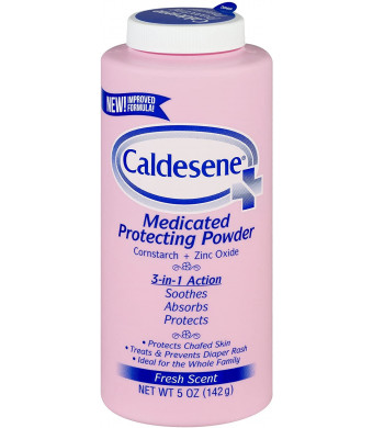 Caldesene Medicated Protecting Powder with Zinc Oxide and Cornstarch-Talc Free, 5 Ounce