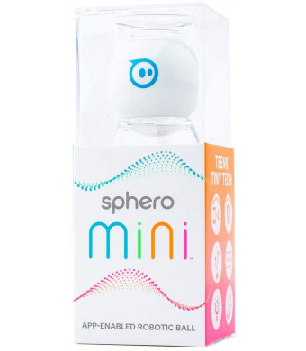 Sphero Mini (White) App-Enabled Programmable Robot Ball - STEM Educational Toy for Kids Ages 8 and Up - Drive, Game and Code with Sphero Play and Edu App