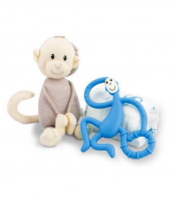 Matchstick Monkey Teething Gift Set - Blue