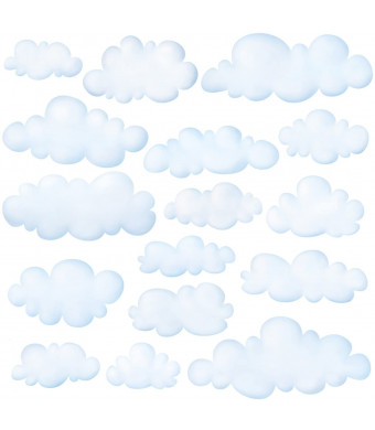 DECOWALL DW-1702 Clouds Kids Wall Decals Wall Stickers Peel and Stick Removable Wall Stickers for Kids Nursery Bedroom Living Room