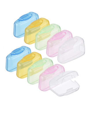 10 Pieces Travel Portable Toothbrush Head Covers Toothbrush Protective Case (Style A)