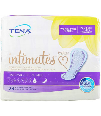 TENA Intimates Overnight Female Incontinent Pad 16" L Overnight 54282 28per Bag