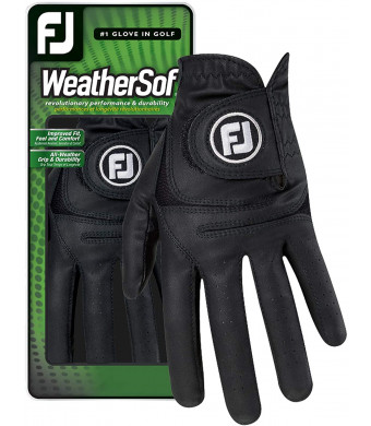 FootJoy Men's WeatherSof Golf Glove (Black)