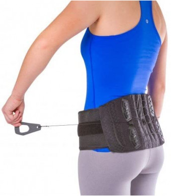 BraceAbility Lower Back and Spine Pain Brace | Adjustable Corset Support for Lumbar Strain, Arthritis, Spinal Stenosis and Herniated Discs (One Size - Fits Men and Women with 28" - 60" Waist)