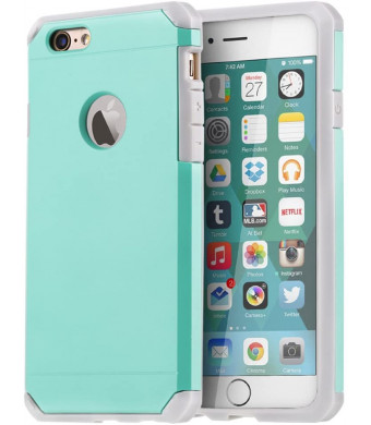 iPhone 6 / 6s Case, ImpactStrong Heavy Duty Dual Layer Protection Cover Heavy Duty Case for Apple iPhone 6 / 6s (Light Mint)