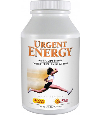Andrew Lessman Urgent Energy 60 Capsules  Provides a Safe, Healthy Means of Enhancing Energy Levels and Feelings of Well-Being, with Green Tea, Guarana, Ginseng, Royal Jelly, Ashwagandha, B-Complex