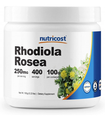 Nutricost Rhodiola Rosea Powder 100 Grams - Pure Powder, Gluten Free and Non-GMO