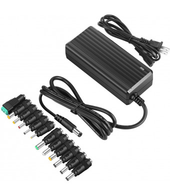 PryEU 60W Switching Power Supply 12V 5A AC to DC Charger Adapters UL Listed and Universal with Different Size Plug Connectors (for 12 Volts Devices ONLY)