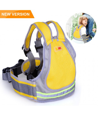 Jolik Child Motorcycle Safety Harness with 4  in  1 Buckle Breathable Material in Yellow