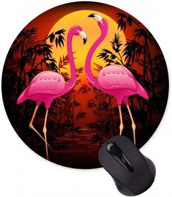 Flamingos Round Mouse Pad Custom Design Gaming Mouse Pad Computer Accessories Office Mouse Pad