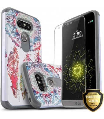Star Shock Absorption LG V30 Case, LG V30 Plus Case, LG V35 ThinQ Case, with [Premium HD Screen Protector Included] Rugged Impact Phone Cover for LG V35 ThinQ/LG V30/V30 Plus /V30 + (Dream Catcher)