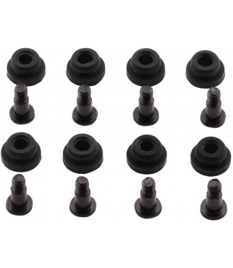 ZRMandE 8pcs 10mm Hard Disk Drive Screws and Shock Absorption Rubber Washer Kit PC Hard Disk Drive Mounting Accessories for 2.5 inches HDD SSD