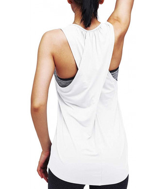 Mippo Workout Tops for Women Yoga Tops Athletic Racerback Tank Tops Gym Clothes