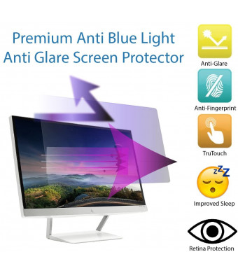 Premium Anti Blue Light and Anti Glare Screen Protector (2 Pack) for 20 inches Monitor with Aspect Ratio 16:9. Easy and Bubble Free Installation