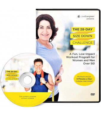 The 28 Day Size Down Challenge Workout DVD for Beginners and Seniors - Full Body, Low Impact Exercise and Fitness Program