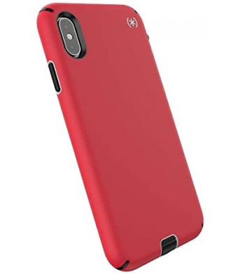 Speck Products Compatible Phone Case for Apple iPhone XS Max, Presidio Sport Case, Heartrate Red/Sidewalk Grey/Black