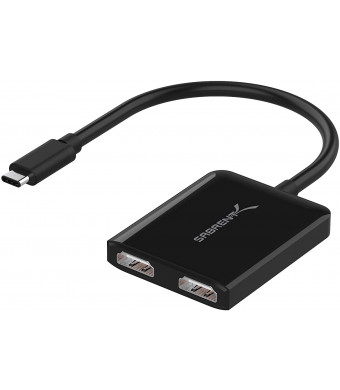 Sabrent USB Type-C Dual HDMI Adapter [Supports Up to Two 4K 30Hz Monitors, Compatible with Windows Systems Only] (DA-UCDH)