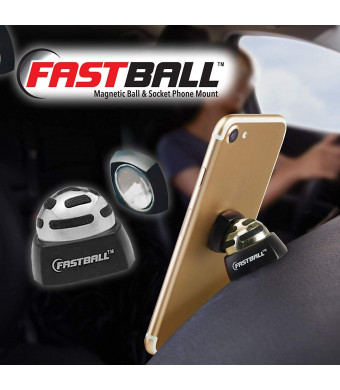 As Seen On TV Fastball Magnetic Car Cell Phone Mount/Holder by BulbHead  Universal 360 Degree Car Dashboard Cellphone Holder - Swivel to Perfect Viewing Position