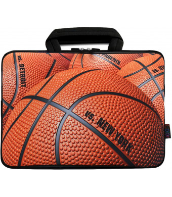 iColor 12" Laptop Handle Bag 11.6" 12.2 inch Neoprene Notebook Tablet Sleeve Computer PC Carrier Protection Cover Case Pouch (Basketball)