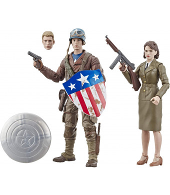 Marvel Legends Series Captain America: The First Avenger 6"-Scale Movie-Inspired Captain America and Peggy Carter Collectible Action Figure 2 Pack (Amazon Exclusive)