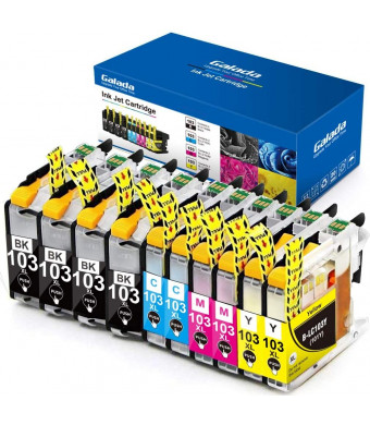 Galada Compatible Ink Cartridges Replacement for LC103 LC103XL Ink Cartridges MFC-J870dw J470DW J475DW lc101 MFC J4310DW J4410DW J4510DW J4610DW J4710DW J285DW J875DW J245 J450DW Printer 10Pack