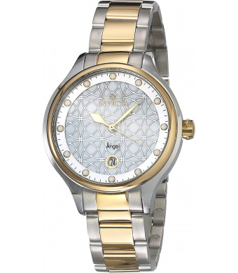 Invicta Women's Angel Quartz Watch with Stainless Steel Strap, Two Tone, 16 (Model: 27436)