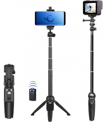 Selfie Stick, 40 inch Extendable Selfie Stick Tripod,Phone Tripod with Wireless Remote Shutter Compatible with iPhone 11 11 pro Xs Max Xr X 8Plus 7, Android, Samsung Galaxy S20 S10,Gopro and More