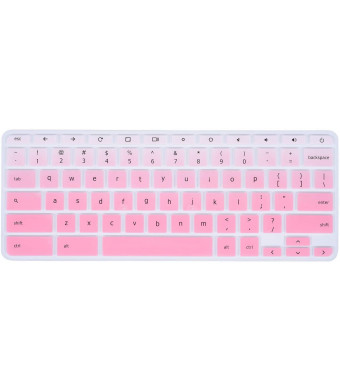 Lenovo Chromebook Keyboard Cover Compatible with 11.6" Lenovo Chromebook C330 /Lenovo Flex 11 Chromebook 11.6" /Lenovo Chromebook N20 N21 N22 N23 / Chromebook N42 N42-20 14"(Gradual Pink)