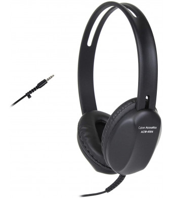 Cyber Acoustics Lightweight 3.5mm Headphones - Great for use with Cell Phones,Tablets, Laptops, PCs, Macs (ACM-4004)