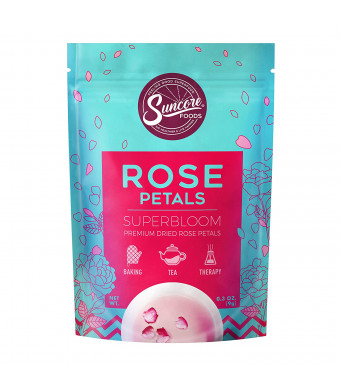 Suncore Foods - Premium Dried Rose Petals Superbloom, No Caffeine, No Preservatives, 0.3oz