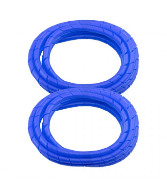 2 Pack MD Premium 8' Cord Cover Prevents Cord Tangling - Blue