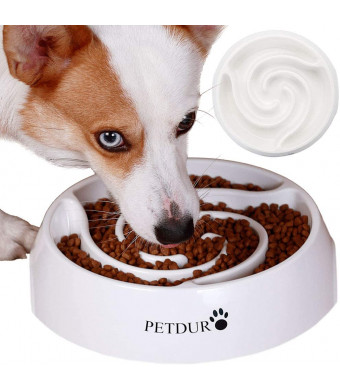 PETDURO Dog Bowls for Large Dogs, Slow Feeder Dog Bowls Large 9.75 Inch Heavy Duty Dog Food Bowls with Capacity of 14 Oz and Non-Slip Base to Slow Down Eating