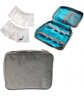 Smooth Trip Slash-Resistant Medicine Organizer Bag with 8 Pill Pouches