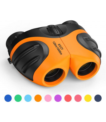 LET'S GO! Binocular for Kids, Compact High Resolution Shockproof 8X Bird Watching Toys Perfect for Outdoor Hiking Games - Best Gifts for 3-12 Years Old Kids