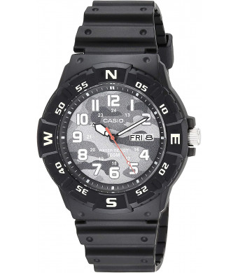 Casio Men's Analog Quartz Resin Strap, Black, 24.77 Casual Watch (Model: MRW-220HCM-1BVCF)