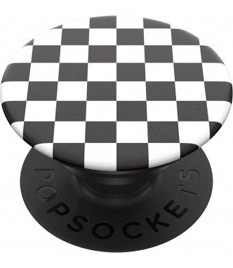 PopSockets: PopGrip with Swappable Top for Phones and Tablets - Checker Black