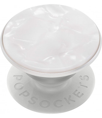 PopSockets PopGrip - Expanding Stand and Grip with Swappable Top - Acetate Pearl White