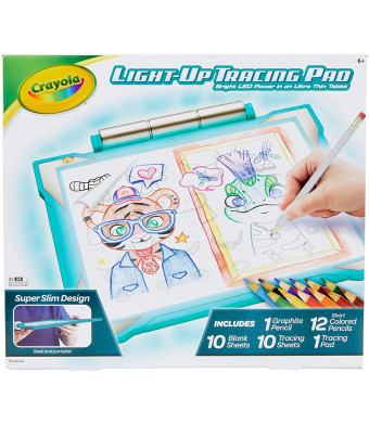 Crayola Light Up Tracing Pad Teal, Amazon Exclusive, Toys, Gift for Kids, Ages 6, 7, 8, 9, 10 (04-0830)