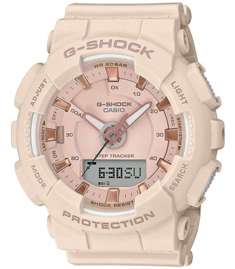 Casio GMAS130PA-4A G-Shock Step Tracker Women's Watch Soft Pink 49.5mm