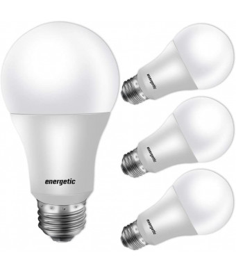 60W Equivalent, A19 LED Light Bulb, 5000K Daylight, E26 Medium Base, Non-Dimmable LED Light Bulb, 750lm, UL Listed 4 Pack