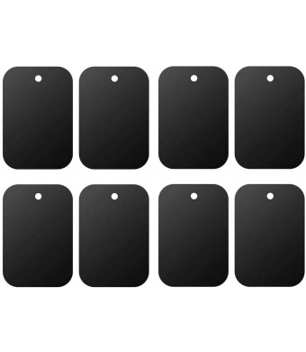 Mount Metal Plate8Pack for Magnetic Car Mount Phone Holder with Full Adhesive for Phone Magnet, Magnetic Mount, Car Mount Magnet-8X Rectangular (Black)