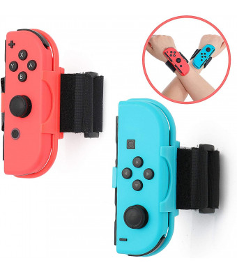 ECHZOVE Wrist Bands for Nintendo Switch Just Dance 2020, Fit for Children's Wrist or Thin Wrist - 3.15-7.5 inches Wrist Circumference (2 Packs)